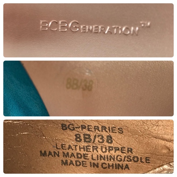 BCBGeneration Blue Black Color Block Suede Heels - Picture 7 of 8